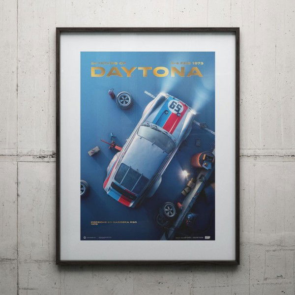 Poster Porsche 911 Carrera RSR - 24H of Daytona - 1973