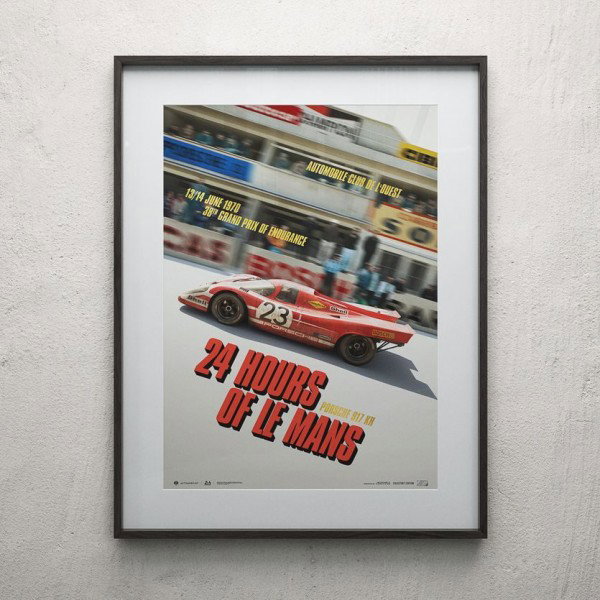 Cartel Porsche 917 KH - Past - 24h Le Mans - 1970