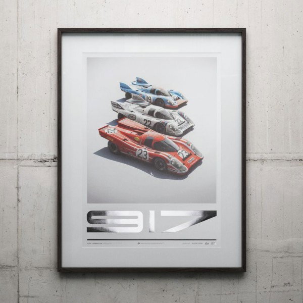 Cartel Porsche 917 - Salzburg & Martini & Gulf - 24h Le Mans