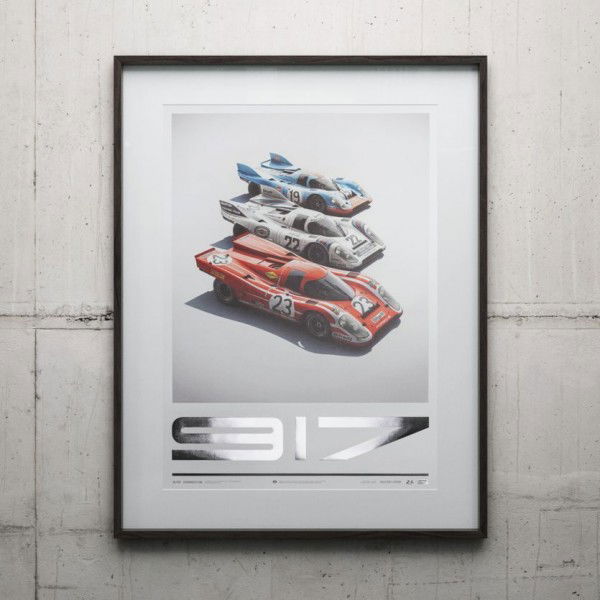 Poster Porsche 917 - Salzburg & Martini & Gulf - 24h Le Mans
