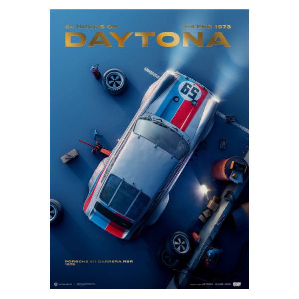 Poster Porsche 911 Carrera RSR - 24H of Daytona - 1973