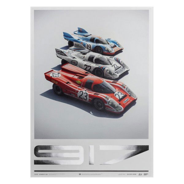Affiche Porsche 917 - Salzburg & Martini & Gulf - 24h Le Mans