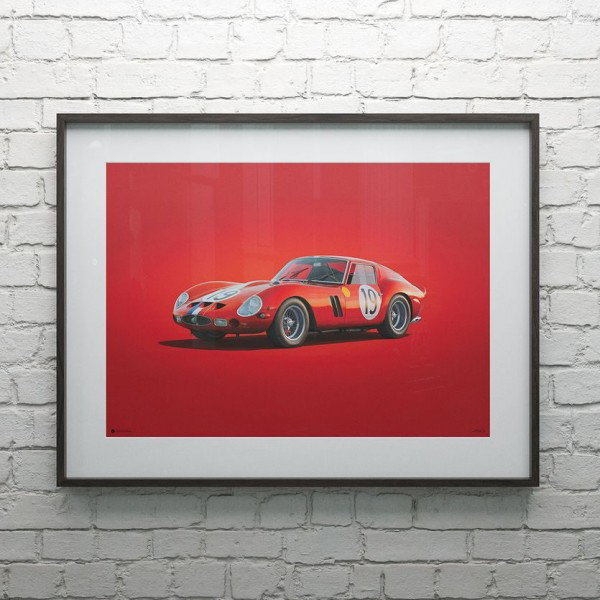 Cartel Ferrari 250 GTO - Rojo - 24h Le Mans - 1962 - Colors of Speed