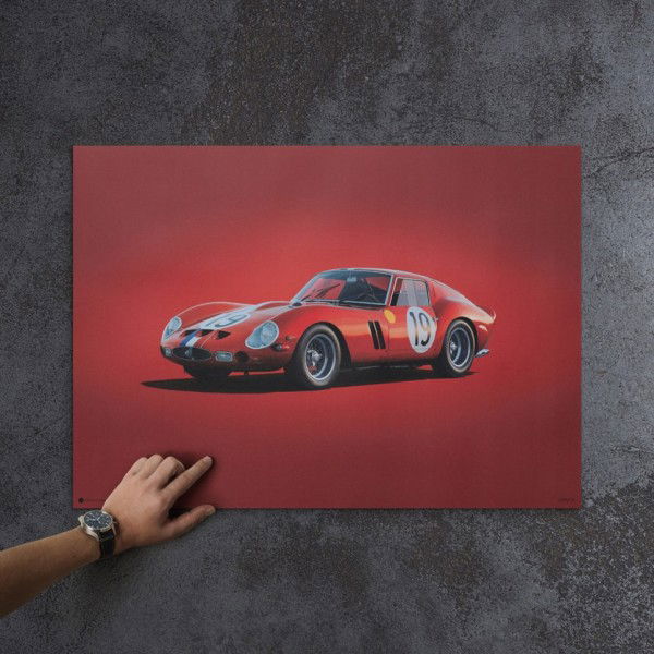 Poster Ferrari 250 GTO - Rosso - 24h Le Mans - 1962 - Colors of Speed