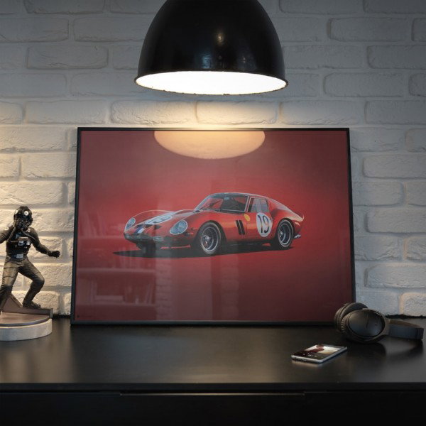 Cartel Ferrari 250 GTO - Rojo - 24h Le Mans - 1962 - Colors of Speed