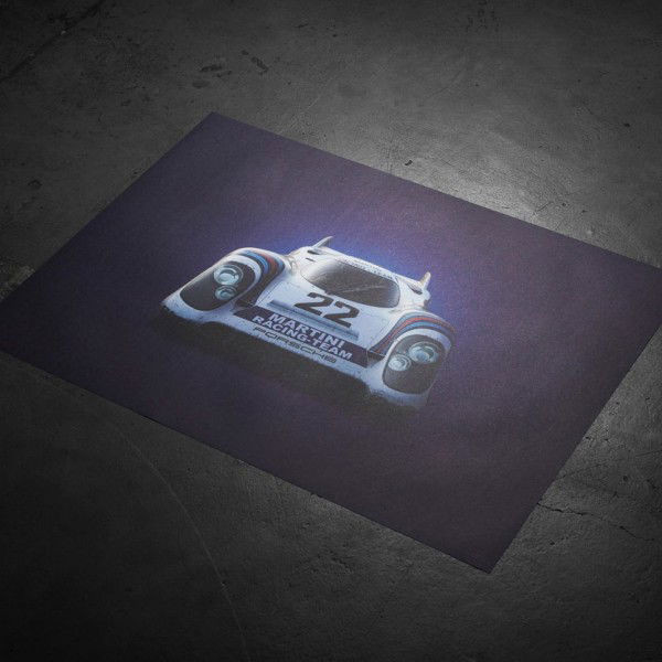 Poster Porsche 917 - Martini - 24h Le Mans - 1971 - Colors of Speed