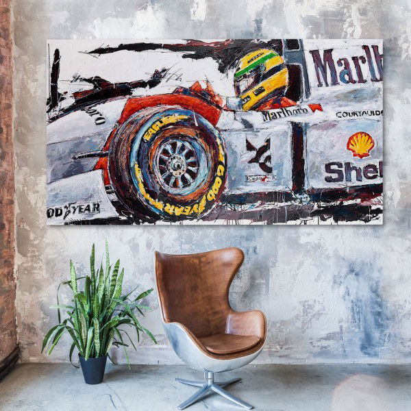 Obra de arte Ayrton Senna McLaren Cockpit #0002