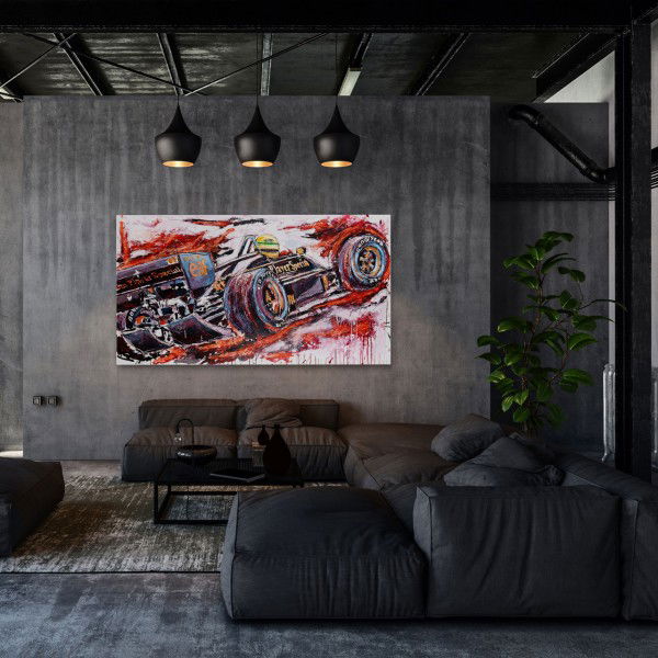 Kunstwerk Ayrton Senna Lotus #0003