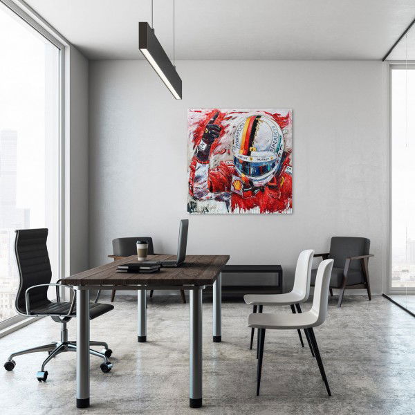 Kunstwerk Sebastian Vettel Helm #0007