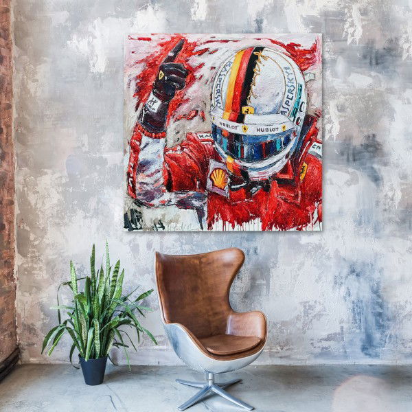 Kunstwerk Sebastian Vettel Helm #0007