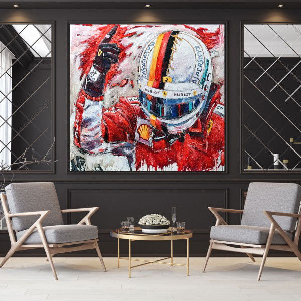 Obra de arte Sebastian Vettel Casco #0007