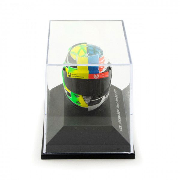 Casco miniatura Mick Schumacher Bélgica GP 2017 1/8