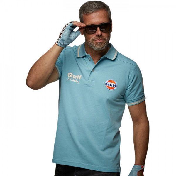 Gulf Poloshirt Vintage light blue