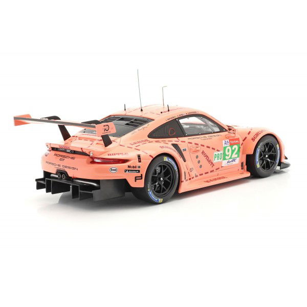 【MINICHAMPS】Porsche 911 RSR #92 24H 2018 2018 Porsche 911 RSR #92 (Pink Pig) 1:43 Diecast Model Car by Altaya