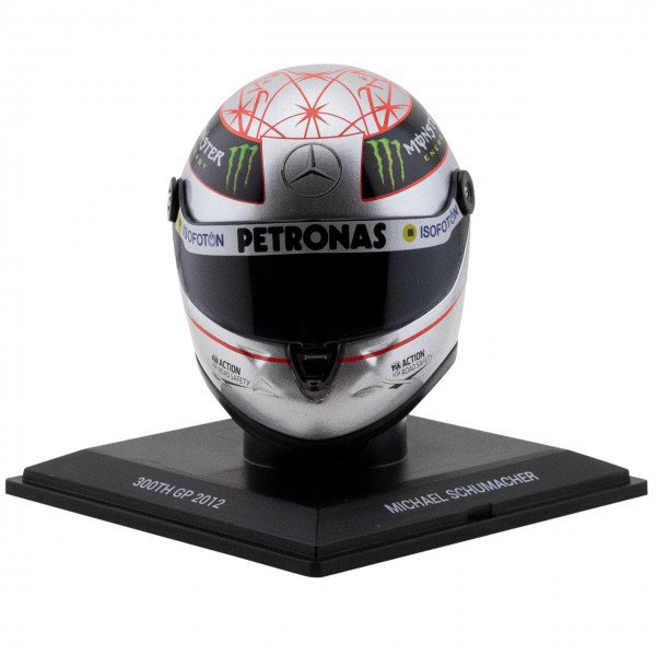 Michael Schumacher Platin-Helm Spa 300th GP 2012 1:4