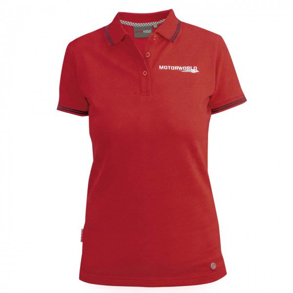 Motorworld Ladies Polo Shirt Chequered Flag
