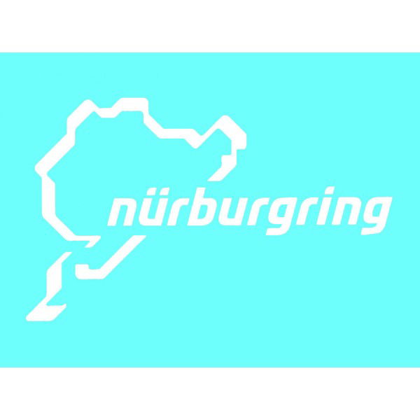 Nürburgring Aufkleber Nürburgring Logo 12cm weiß