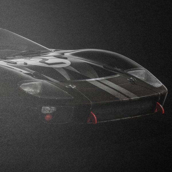 Cartel Ford GT40 - Negro - 24h Le Mans - 1966 - Colors of Speed