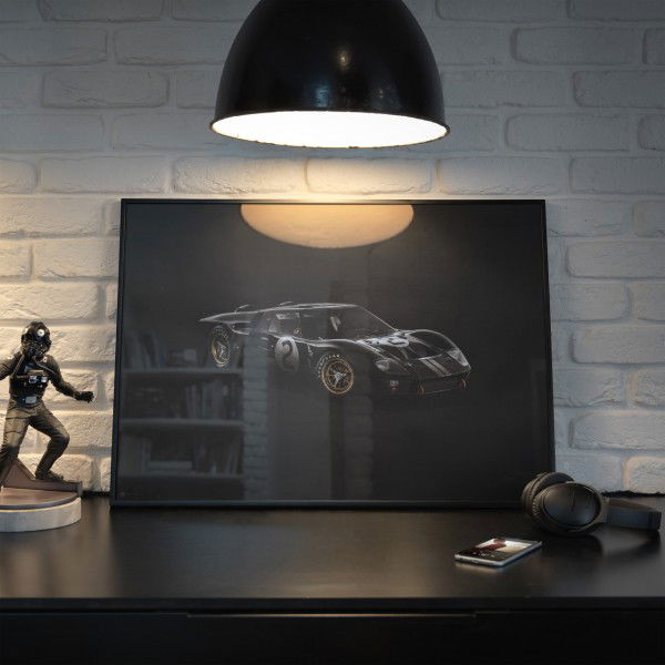 Affiche Ford GT40 - Noir - 24h Le Mans - 1966 - Colors of Speed