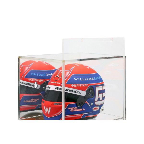 Vetrina per 4 caschi in scala 1/2 specchiato