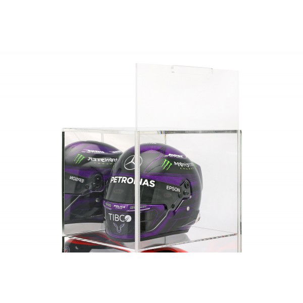 Vitrina de pie para 4 cascos a escala 1/2 espejo