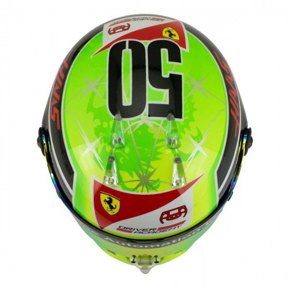 Mick Schumacher Casque miniature Test Drive Abu Dhabi 2020 1/2