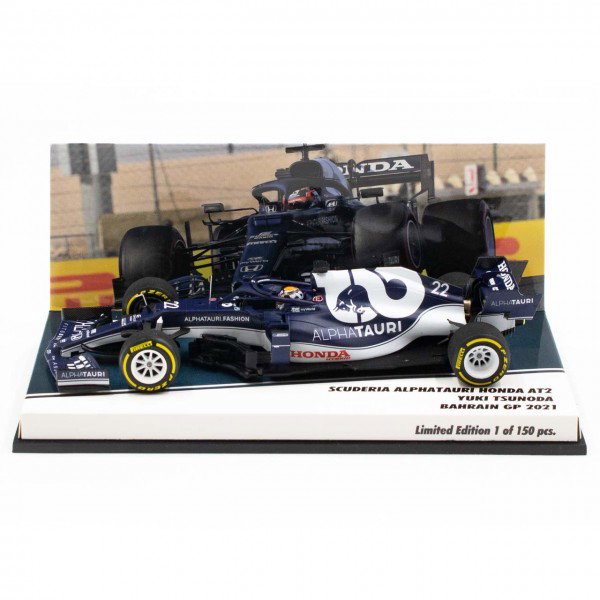 Yuki Tsunoda Scuderia AlphaTauri Honda AT02 Fórmula 1 GP de Bahrein 2021 Edición limitada 1/43