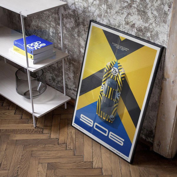 Cartel Porsche 906 - Carrera de las 12h de Sebring - 1967