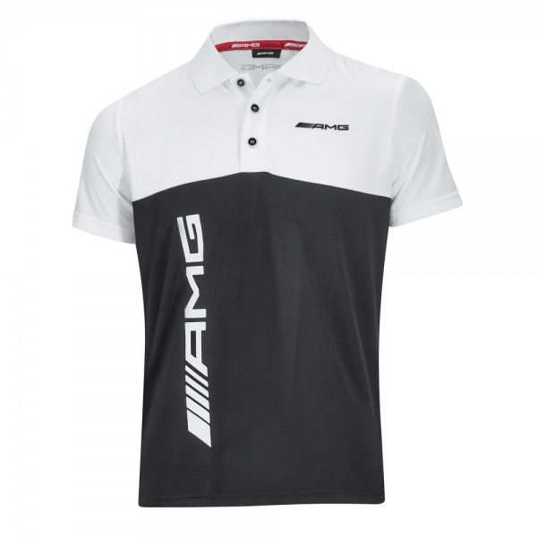 AMG Poloshirt black/white