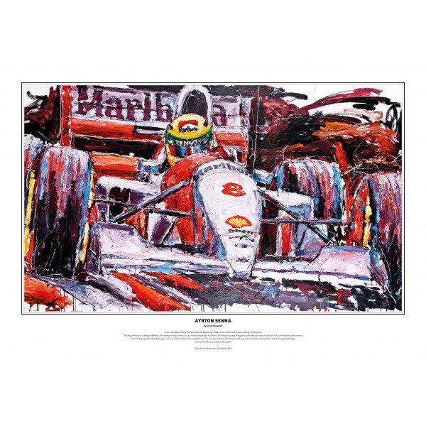 Ayrton Senna reproduction d'art McLaren 1993 par Armin Flossdorf