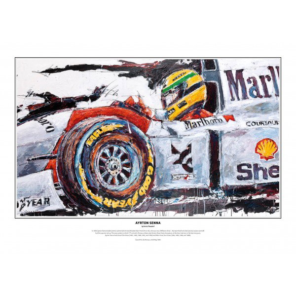 Ayrton Senna reproduction d'art McLaren 1993 par Armin Flossdorf