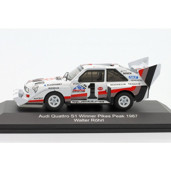 SPARK MODEL S7896 AUDI SPORT QUATTRO S1 E2 N.1 WINNER RALLY OLYMPUS 1985 H. MIKKOLA-A.HERTZ Modellino