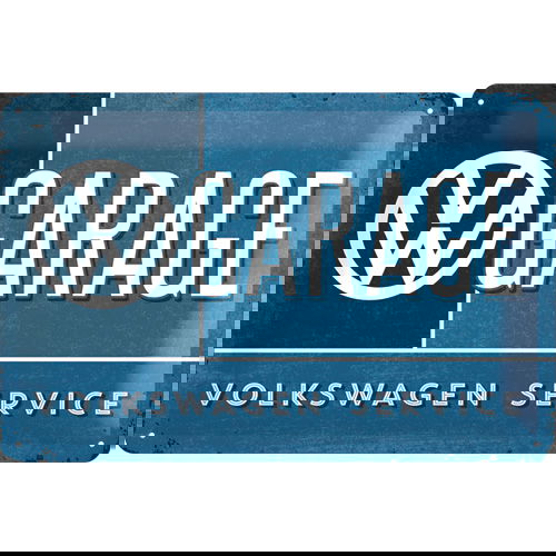 Cartel de hojalata VW Garage 20x30cm