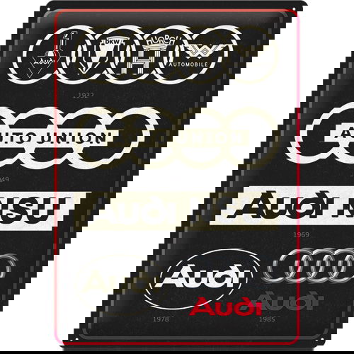 Blechschild Audi - Logo Evolution 30x40cm