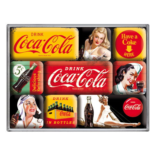 Set di magneti Coca-Cola - Yellow Mix