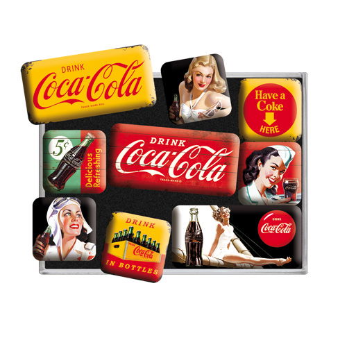 Set d'aimants Coca-Cola - Yellow Mix