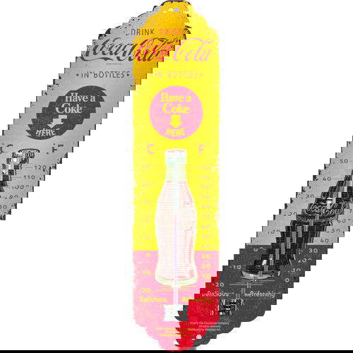 Termometro Coca-Cola - In Bottles giallo