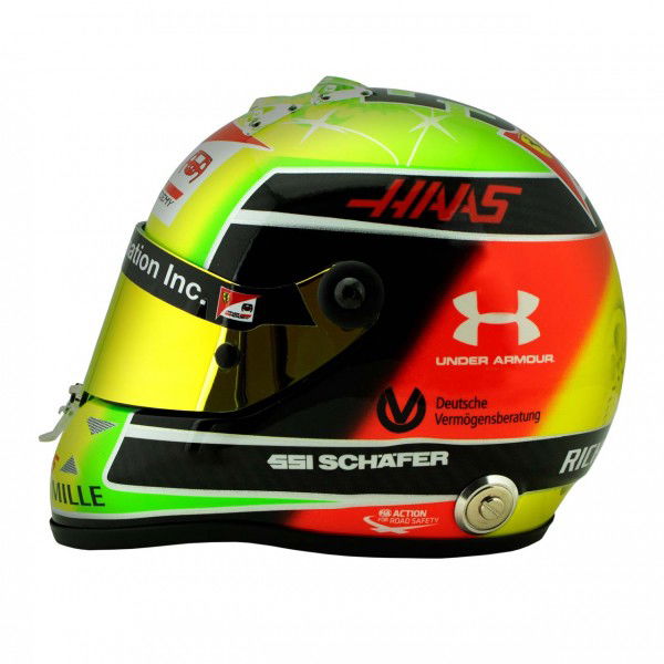 Mick Schumacher casco miniatura Test Drive Abu Dhabi 2020 1/2