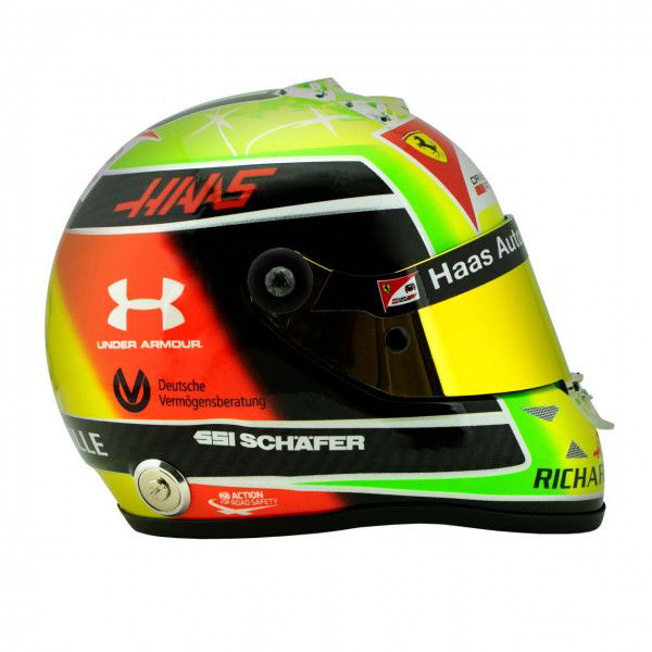 Mick Schumacher Casque miniature Test Drive Abu Dhabi 2020 1/2