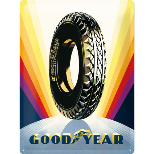 Metal-Plate Sign Goodyear - Rainbow Wheel 30x40cm