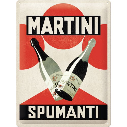 Cartello di latta Martini - Spumanti 30x40cm