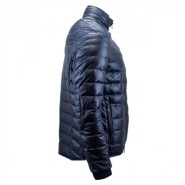 Heinz Bauer Veste en cuir Speedster blu navy
