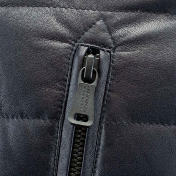 Heinz Bauer Lederjacke Speedster marine blau