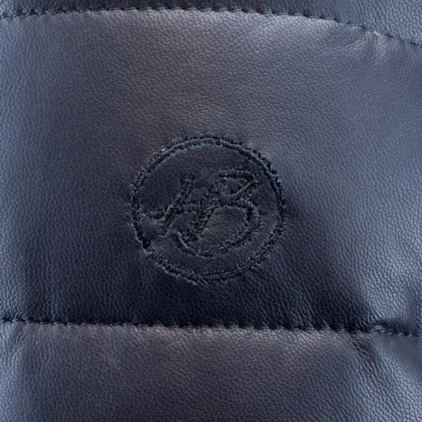 Heinz Bauer Veste en cuir Speedster blu navy