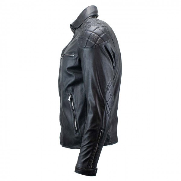 Heinz Bauer Giacca in pelle Road King nero