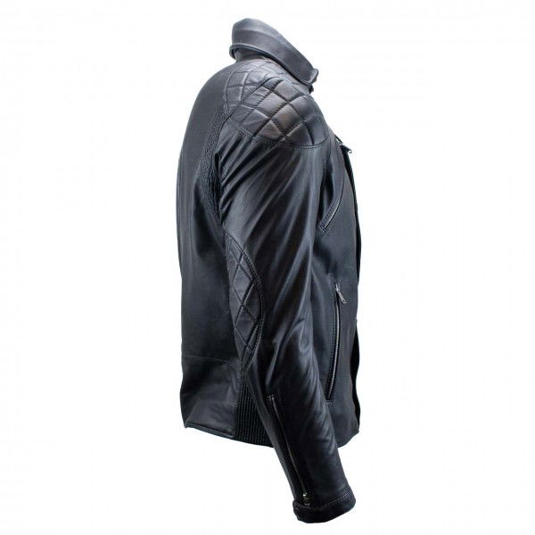 Heinz Bauer Chaqueta de cuero Road King negro