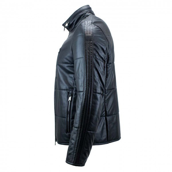Heinz Bauer Veste en cuir Tempelhof noir