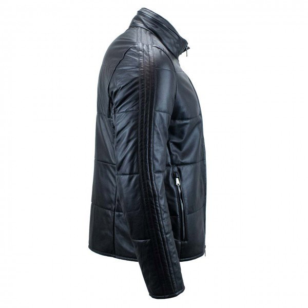 Heinz Bauer Veste en cuir Tempelhof noir