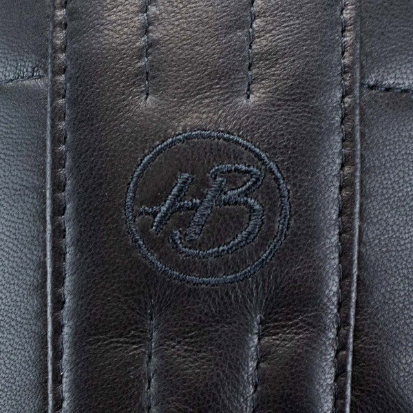 Heinz Bauer Veste en cuir Tempelhof noir