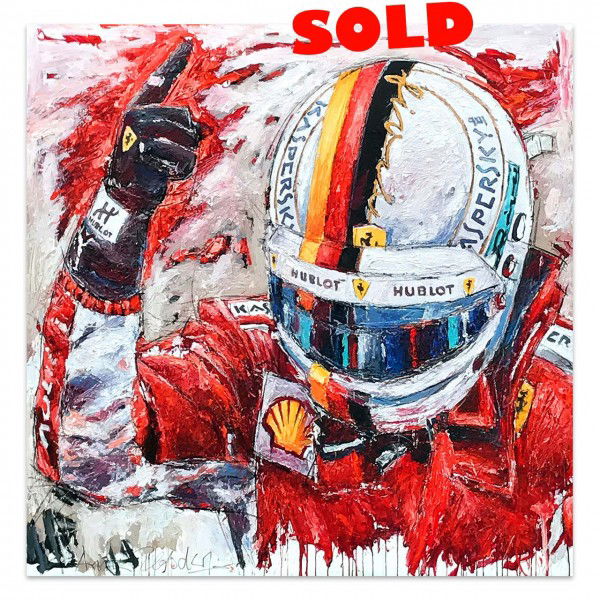 Kunstwerk Sebastian Vettel Helm #0007